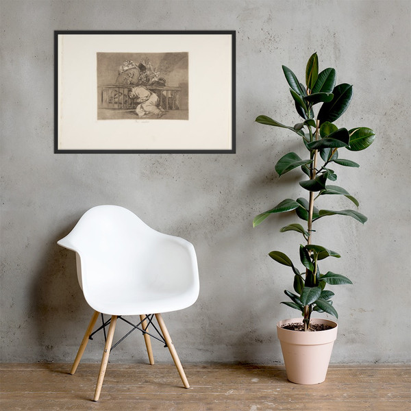 Plate 47 from 'The Disasters of War' (Los Desastres de la Guerra): 'This is how it happened.' (Así sucedió.) - Goya (Francisco de Goya y Lucientes) - 1810 (published 1863) - Matte Paper Framed Poster Museum quality 7705498