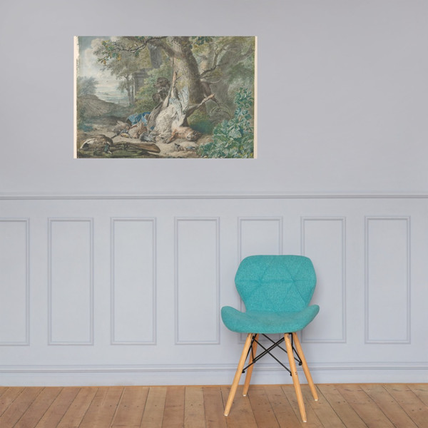 Hunting Still Life in a Forest - Wybrand Hendriks - 1784 - Photo Paper Poster Museum quality 7741447