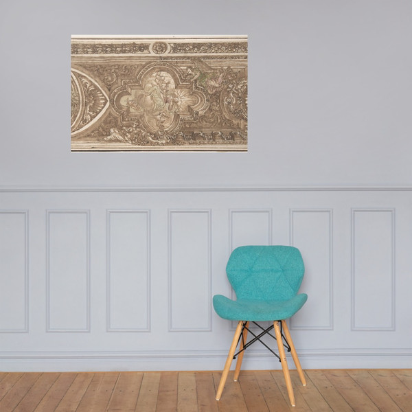 Design for a Ceiling - Anonymous, Italian, Roman-Bolognese, 17th century - 17th century - Paper Poster Museum quality 7745922