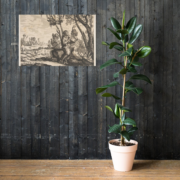 The Prodigal Son Guarding Pigs - Anonymous - ca. 1636 - Photo Paper Poster Museum quality 7738177