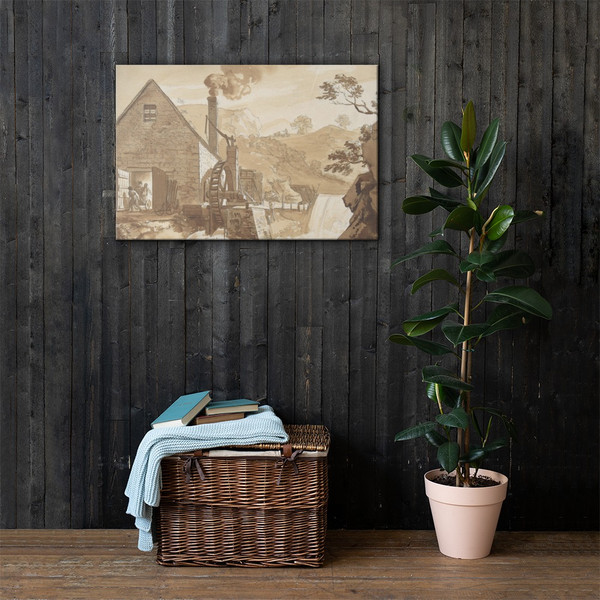 The Iron Forge between Dolgelli and Barmouth, Merioneth Shire - Paul Sandby - ca. 1776 - Canvas Museum quality 7739879