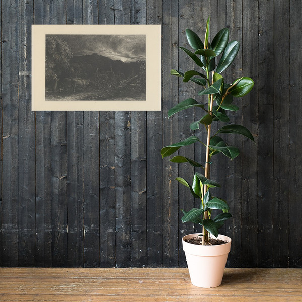 The Weary Ploughman, or The Herdsman, or Tardus Bubulcus - Samuel Palmer - begun 1858 - Photo Paper Poster Museum quality 7737820