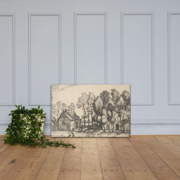 Landscape with Hewed Trees, plate17 from Regiunculae et Villae Aliquot Ducatus Brabantiae - Claes Jansz. Visscher - ca. 1610 - Canvas Museum quality 7723485