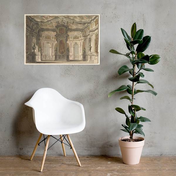 Design for an Opera Set, a Congress of Cupids - Carlo Zucchi the Younger - 18th century - Photo Paper Poster Museum quality 7741970