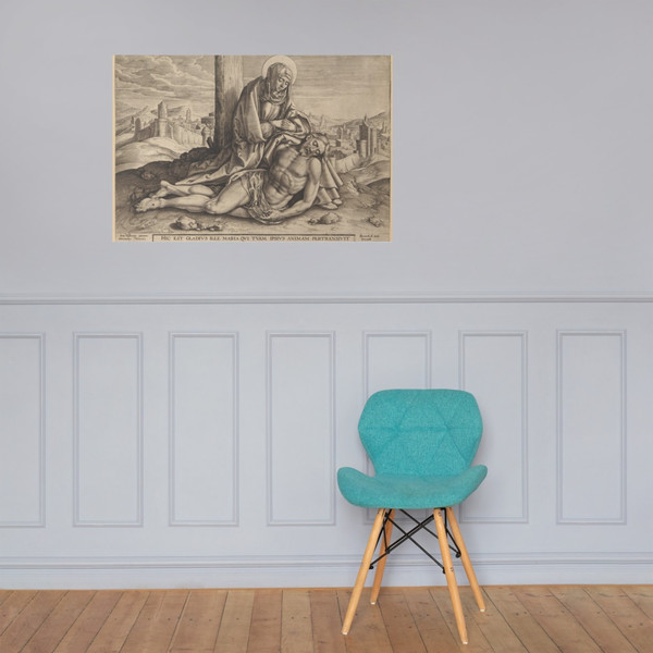 Pieta - Hieronymus (Jerome) Wierix - Paper Poster Museum quality 7741985