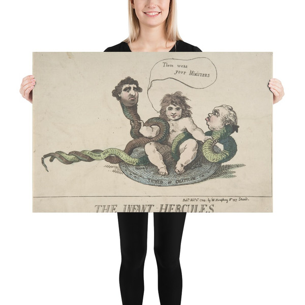 The Infant Hercules - Thomas Rowlandson - February 3, 1784 - Paper Poster Museum quality 7704461