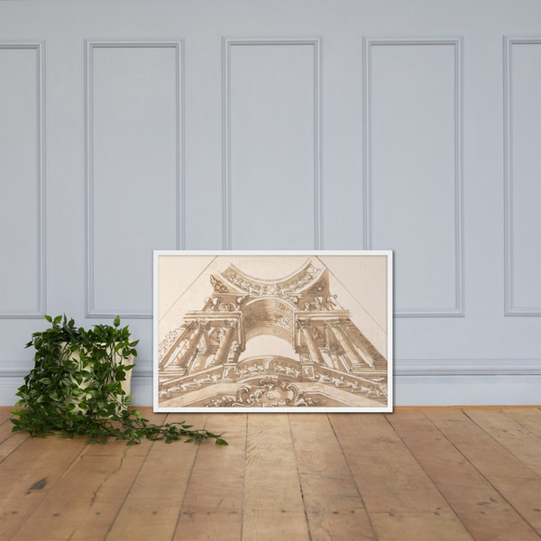 Sketch for Ceiling Panel - Anonymous, Italian, 16th century - 16th century - Matte Paper Framed Poster Museum quality 7742816