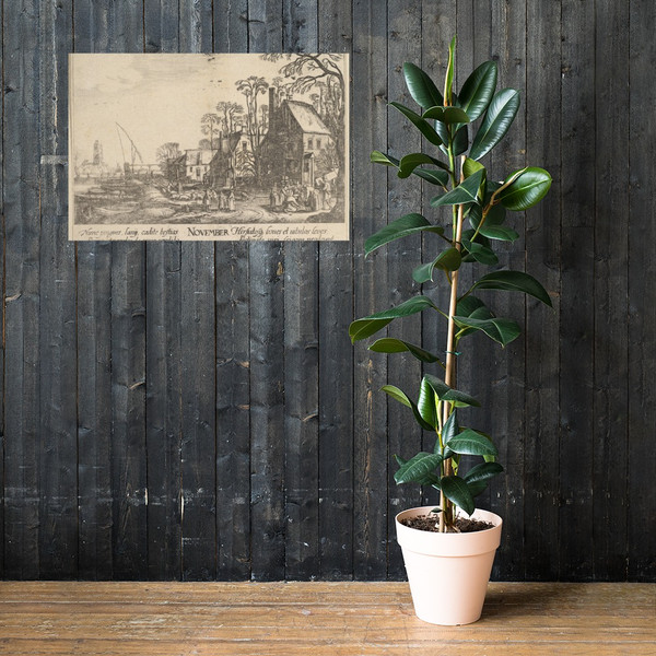 November - Wenceslaus Hollar - 1628–29 - Paper Poster Museum quality 7738589