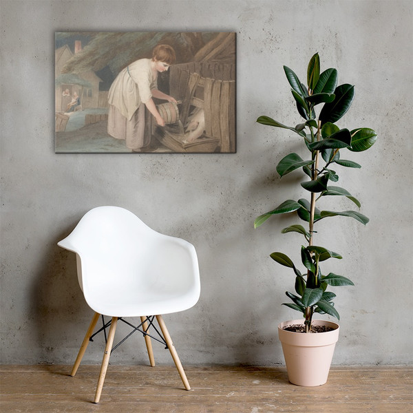 Girl and Pigs - Thomas Gaugain - May 1, 1802 - Canvas Museum quality 7746947