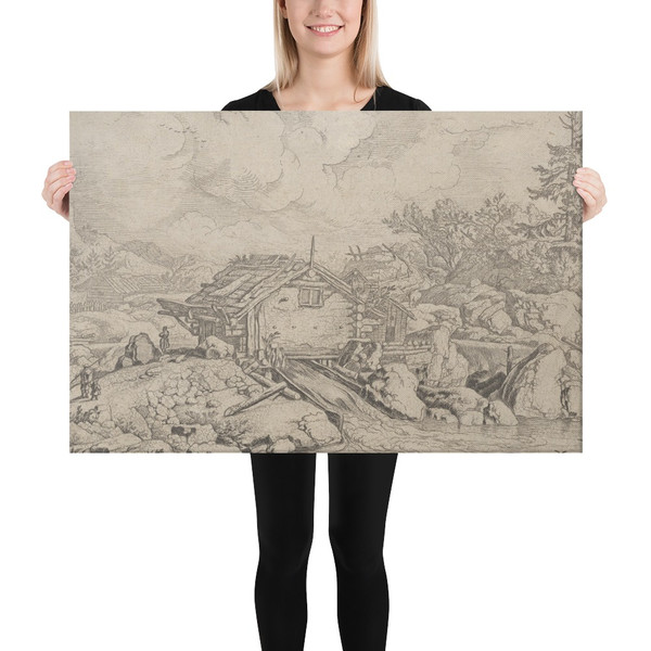 The Watermill - Allart van Everdingen - Canvas Museum quality 7741288