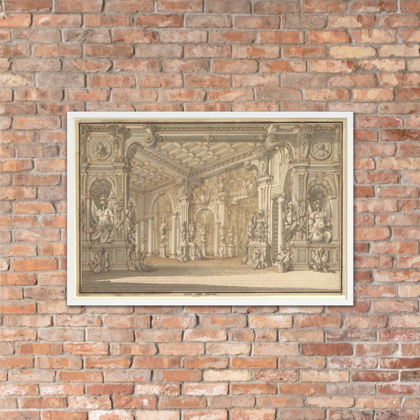 Design for a Stage Set - Carlo Zucchi the Younger - 1728?–?1795 - Matte Paper Framed Poster Museum quality 7744320