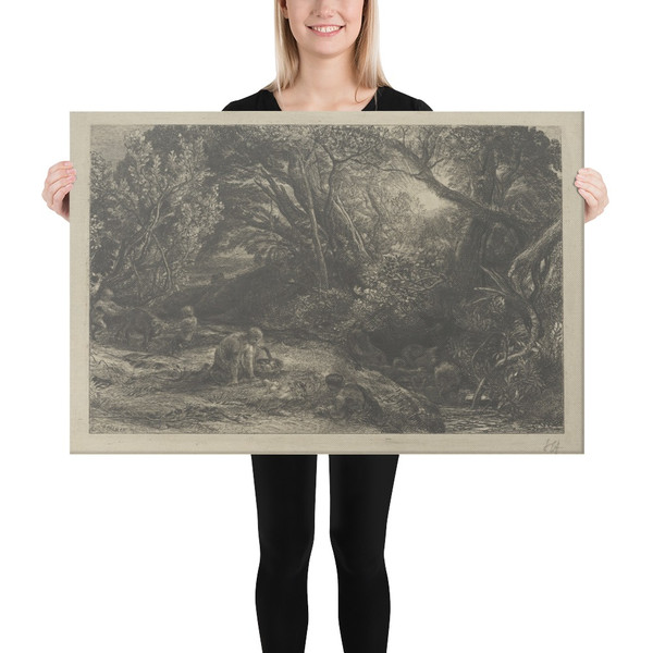 The Morning of Life - Samuel Palmer - begun 1860–61 - Canvas Museum quality 7737866