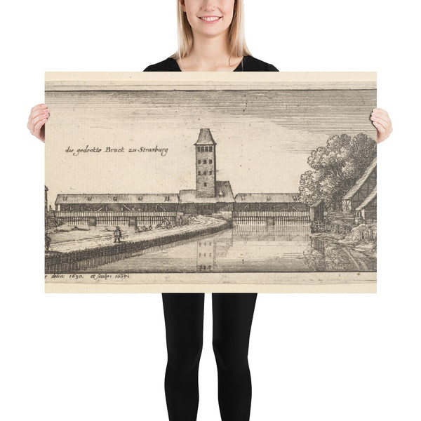 Strasbourg - Wenceslaus Hollar - 1665 - Photo Paper Poster Museum quality 7740057