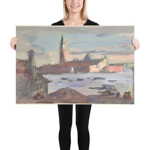 San Giorgio Maggiore, Venice - Hercules Brabazon Brabazon - 1840–1906 - Photo Paper Poster Museum quality 7744572