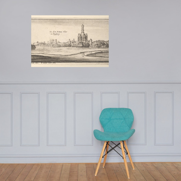 Augsburg - Wenceslaus Hollar - 1665 - Photo Paper Poster Museum quality 7740068