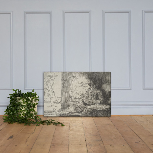 The Golf-Player - Rembrandt (Rembrandt van Rijn) - 1654 - Canvas Museum quality 7747227