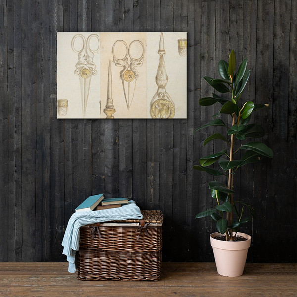 Designs for Scissors, Punches, and Thimbles - Anonymous, French, 19th century - 19th century - Canvas Museum quality 7740352