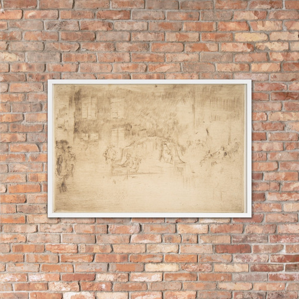 Glass Furnace: Murano (Murano – Glass Furnace) - James McNeill Whistler - 1879–80 - Photo Paper Framed Poster Museum quality 7738563