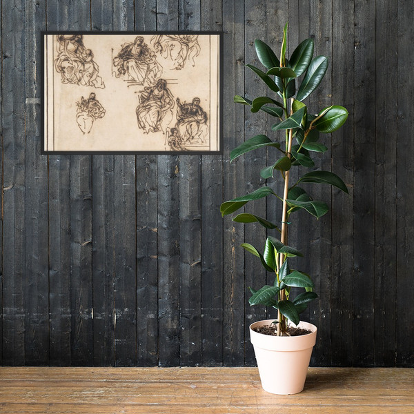 Studies for the Education of the Virgin - Agostino Masucci - 1692–1758 - Photo Paper Framed Poster Museum quality 7744503