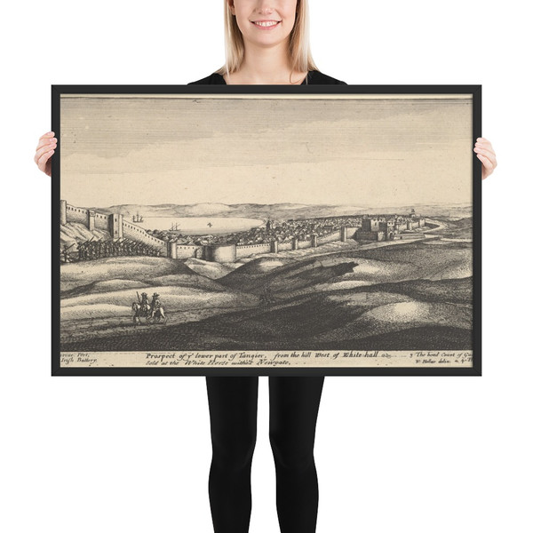 Prospect of the Lower Part of Tangier - Wenceslaus Hollar - ca. 1670 - Matte Paper Framed Poster Museum quality 7738818