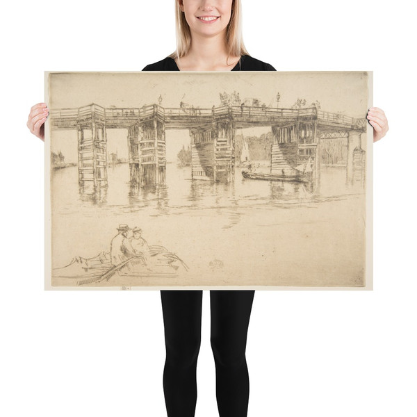 Old Putney Bridge - James McNeill Whistler - 1879 - Photo Paper Poster Museum quality 7742156