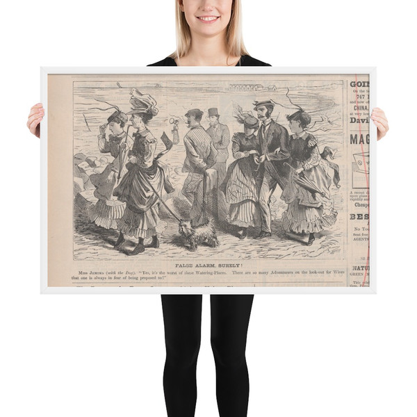 False Alarm, Surely! (Harper's Weekly, Vol. XIII) - Winslow Homer - July 17, 1869 - Photo Paper Framed Poster Museum quality 7747413