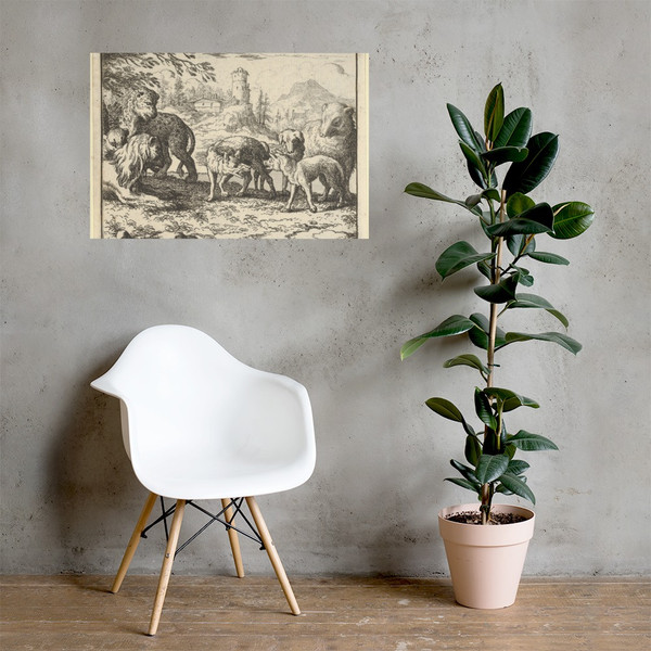 Renard is Sentenced to Death from Hendrick van Alcmar's Renard The Fox - Allart van Everdingen - 1650–75 - Photo Paper Poster Museum quality 7725046