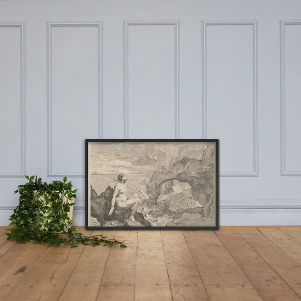 Perseus Delivering Andromeda - Claude Mellan - Photo Paper Framed Poster Museum quality 7740383
