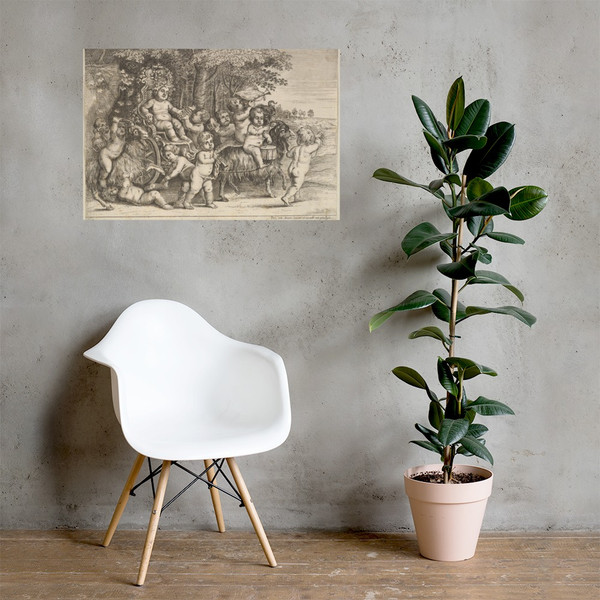 Eleven Boys and Three Goats - Wenceslaus Hollar - 1646–54 - Photo Paper Poster Museum quality 7742141