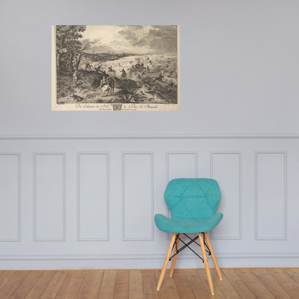 Robbery on a Road after a painting in the collection of the Duc de Choiseul - Louis Germain - 1771 - Paper Poster Museum quality 7704538