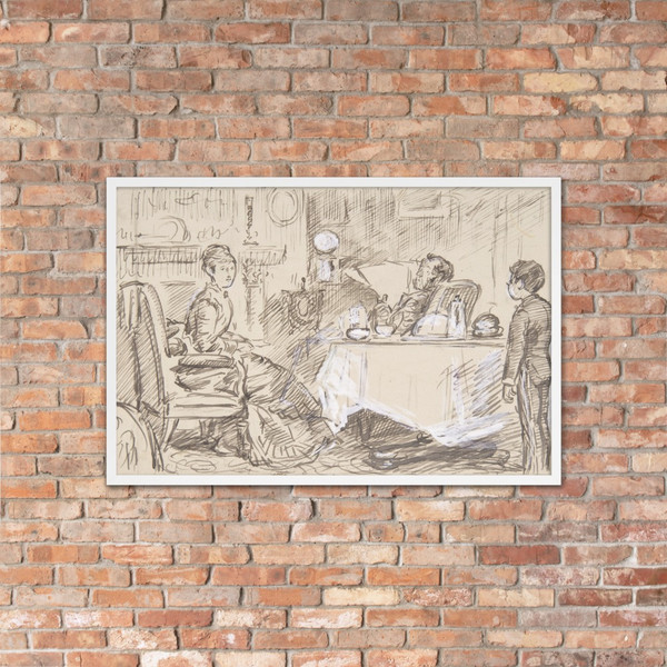 "So Considerate" - Charles Samuel Keene - 1870–1891 - Photo Paper Framed Poster Museum quality 7743007