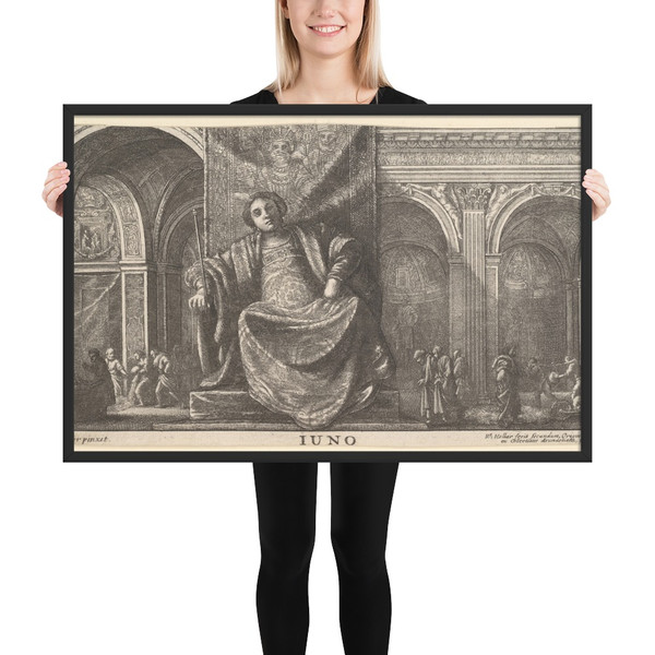 Realm of Juno - Wenceslaus Hollar - 1646 - Photo Paper Framed Poster Museum quality 7741133