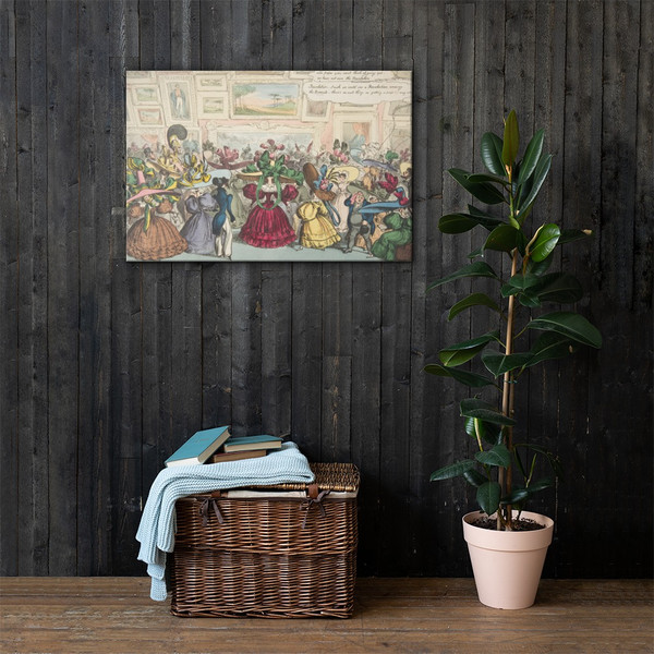 We Have the Exhibition to Examine - William Heath ('Paul Pry') - 1827–29 - Canvas Museum quality 7723674