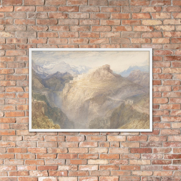 The Fort of L'Esseillon, Val de la Maurienne, France - Joseph Mallord William Turner - 1835–36 - Photo Paper Framed Poster Museum quality 7744222