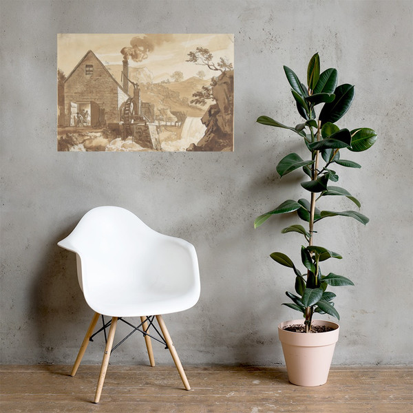 The Iron Forge between Dolgelli and Barmouth, Merioneth Shire - Paul Sandby - ca. 1776 - Photo Paper Poster Museum quality 7739887