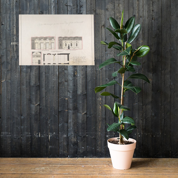 Plan "della nuova Galleria" - Giovanni Battista Silvestri - 1796–1873 - Paper Poster Museum quality 7740206