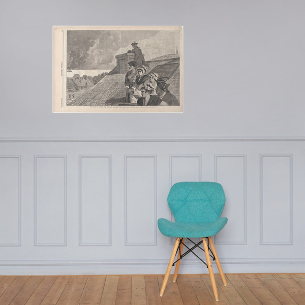 The Battle of Bunker Hill – Watching the Fight from Copp's Hill, in Boston (Harper's Weekly, Vol. XIX) - Winslow Homer - 1875 - Photo Paper Poster Museum quality 7723737
