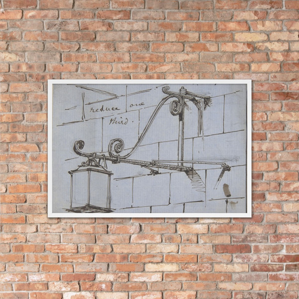 A Metal Street Lamp, Boulevard St. Martin - Richardson Ellson & Co. - ca. 1880 - Matte Paper Framed Poster Museum quality 7724342