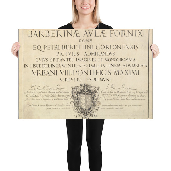 Title Page, from Barberinae aulae fornix - Anonymous, Italian, 17th century - ca. 1677 - Photo Paper Poster Museum quality 7737991
