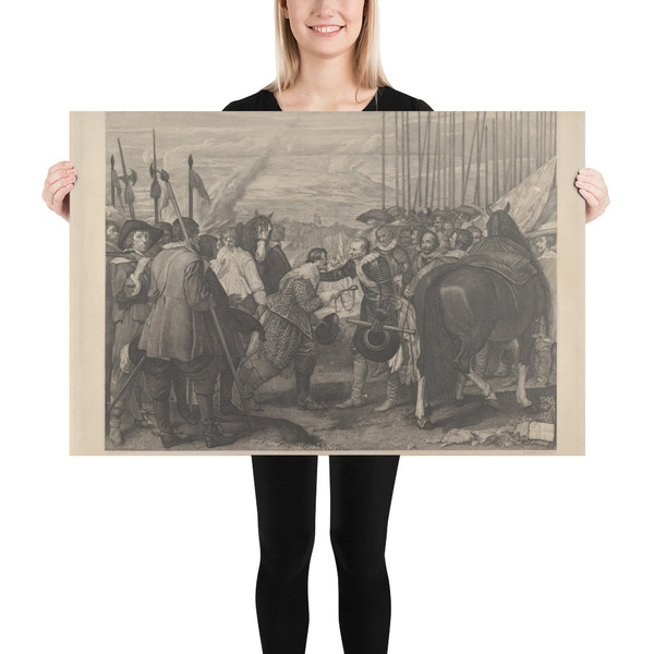 The Surrender at Breda or 'Las Lanzas' (The Lances), after Velázquez - Bartolomé Maura - 1876 - Photo Paper Poster Museum quality 7741808