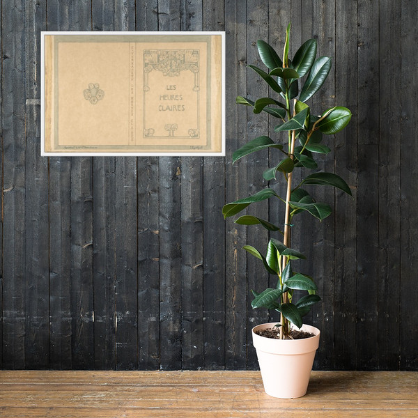 Design for "Les Heures Claires"  by Emile Verhaeren - Julia Eyckholt - after 1896 - Matte Paper Framed Poster Museum quality 7744979