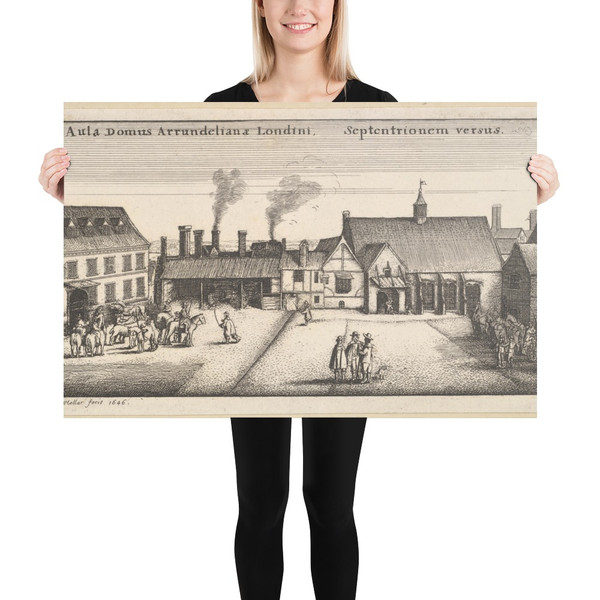 Arundel House from the North, copy - Wenceslaus Hollar - 17th century (?) - Paper Poster Museum quality 7739404