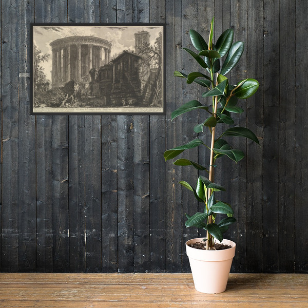 View of the Temple of the Temple of the Sibyl at Tivoli, from Vedute di Roma (Roman Views) - Giovanni Battista Piranesi - ca. 1761 - Photo Paper Framed Poster Museum quality 7725080