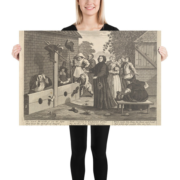 Hudibras in Tribulation (Plate 6: Illustrations to Samuel Butler's Hudibras) - William Hogarth - 1725–30 (?) - Photo Paper Poster Museum quality 7747295