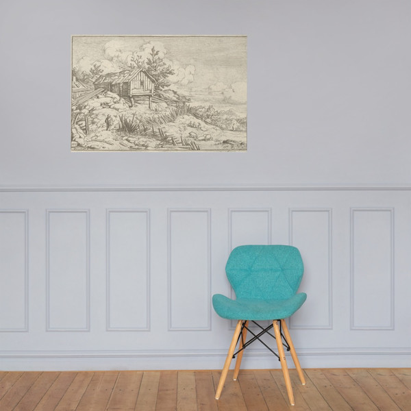 The Man near the Entry of the Ruinous Hedge - Allart van Everdingen - 17th century - Photo Paper Poster Museum quality 7724431