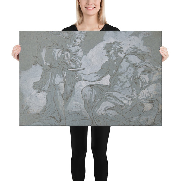 Jupiter and Ganymede - Johan Carl Loth - 1645–98 - Canvas Museum quality 7747887