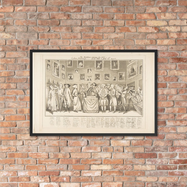 The Matthew-orama for 1827–or Cockney Gleanings,–Aint that a good un now? - Thomas Howell Jones - March 26, 1827 - Matte Paper Framed Poster Museum quality 7746781