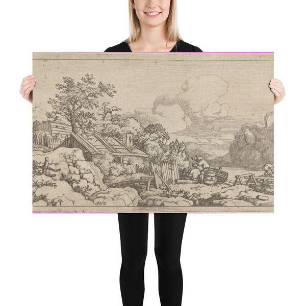 The Hut of the Carpenter - Allart van Everdingen - Paper Poster Museum quality 7739261