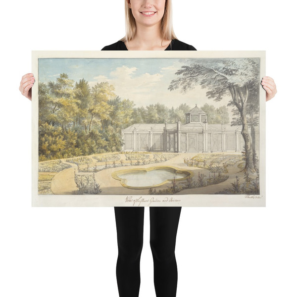 View of the Flower Garden and Aviary at Kew - Thomas Sandby - 1763 - Photo Paper Poster Museum quality 7739766