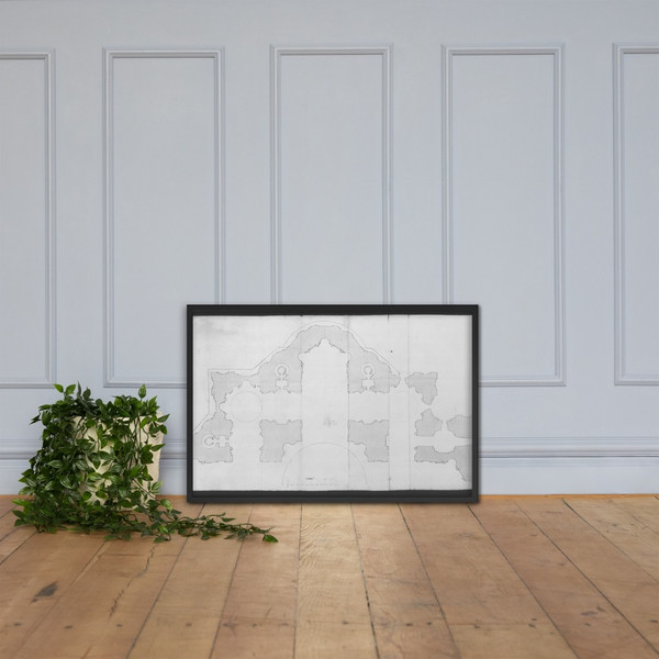 St. Peter's, plan (recto) blank (verso) - Anonymous, French, 16th century - early to mid-16th century - Matte Paper Framed Poster Museum quality 7740732